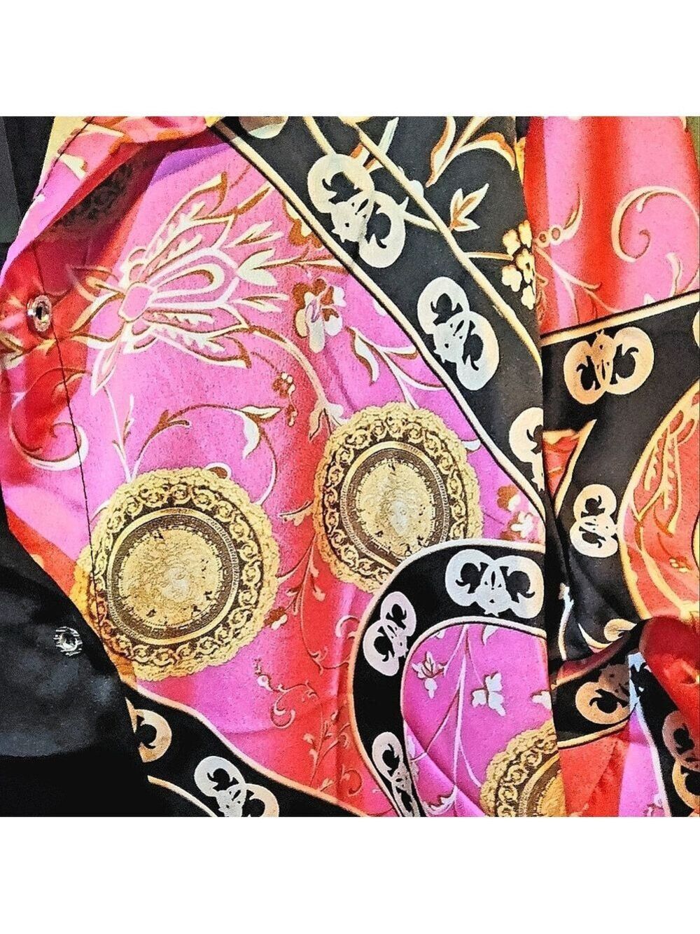 "JULIANA" DESIGNER PLUS SIZE XXXL COLOUR BLOCK PAISLEY CHAIN PRINT - Picture 7 of 10